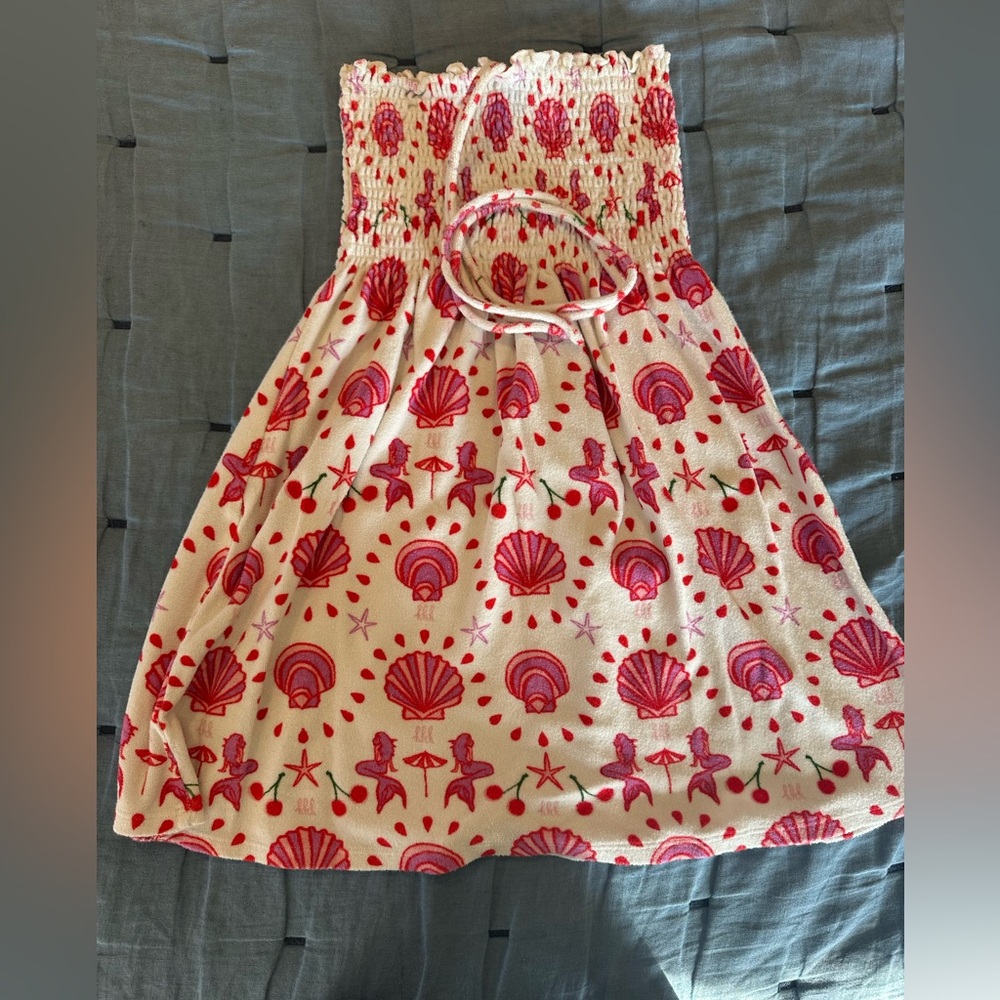 Hill House Roxie Pink Terry Cloth Dress/Cover Up in Pink Seashell Size XS - Picture 5 of 7